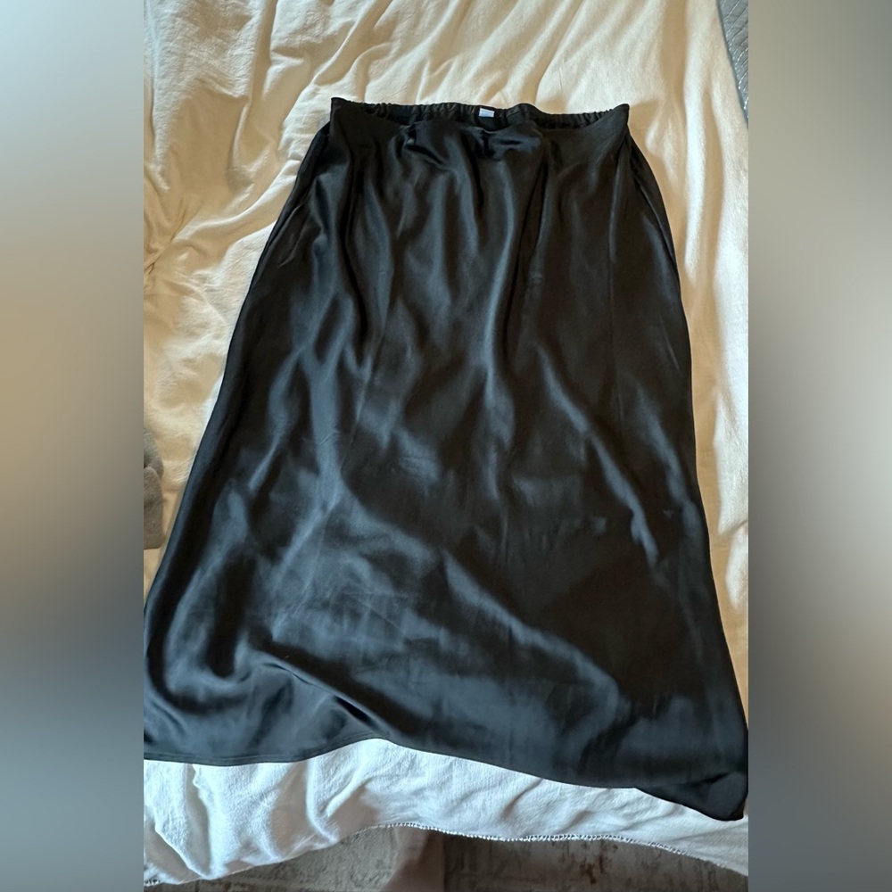 Old Navy Silk Black Maxi Skirt